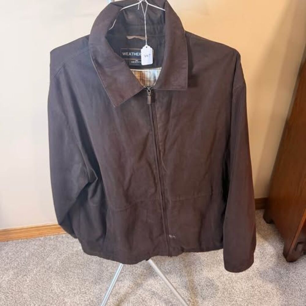 Weathercast Brown Faux Suede Jacket XXL